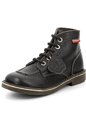 Kickers Kick Col Combat Boots, Schwarz (Noir Vernis Perm), 33 EU