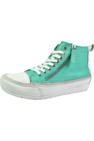 Andrea Conti Damen High Top Stiefelette Sneaker Leder trendy Design neu 0345910, Größe:37 EU, Farbe: