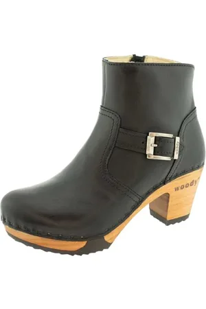 Woody Damen Tina Clog Stiefelette, Nero, 38 EU