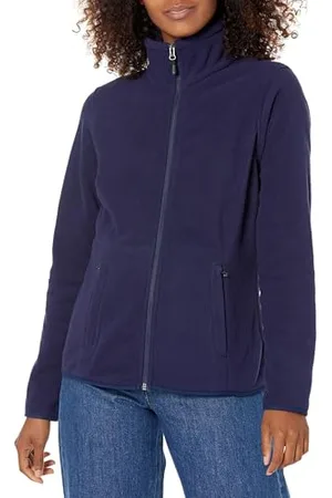 Amazon Damen Weiche Polarfleece-Jacke mit durchgehendem Reißverschluss in klassischer Passform (erhältlich in Übergrößen), , S
