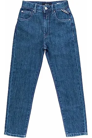 Replay Mädchen Jeans Jorgi Mom-Fit aus Comfort Denim, Blau , 12 Jahre