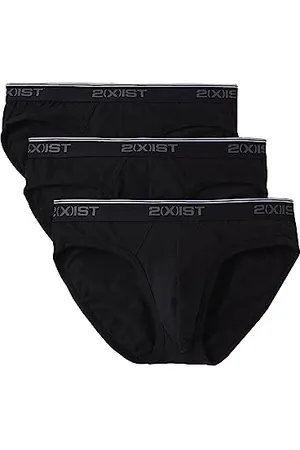 2Xist Baumwoll-Stretch-Unterhose, 3 Stück - Schwarz - Large