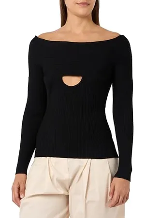 Pinko Damen Amaranto Elite Compact Rippstricktrikot Henley-Hemd, , X-Large