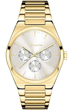 Tamaris Damen analog Quarz Uhr mit Edelstahl Armband TT-0091-MM