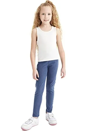 DeFacto Mädchen H9615a7 Leggings, Grau, 10-11 Jahre EU