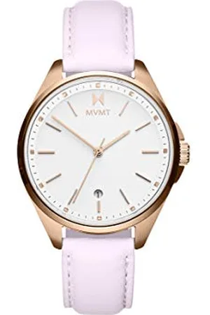 MVMT Analog Quarzuhr für Damen mit Pinkes Lederarmband - 28000021-D