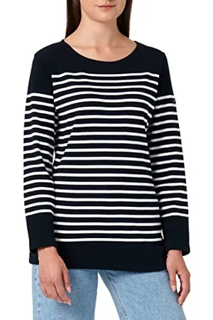 Armor.lux Damen Marinière Amiral Femme Langarmshirt, , 42 (Herstellergröße: 4)