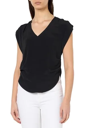 Pinko Damen Melpomene Crepe De Chine Trikot T-Shirt, , 30