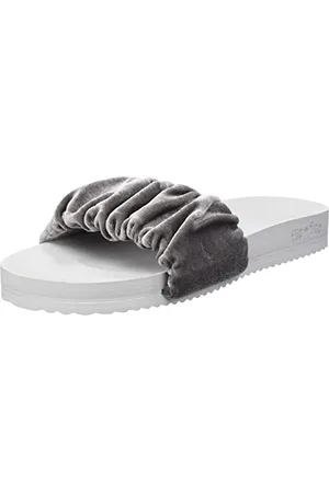 flip*flop Damen poolgentle Velvet Hausschuh, lt.Grey, 36 EU