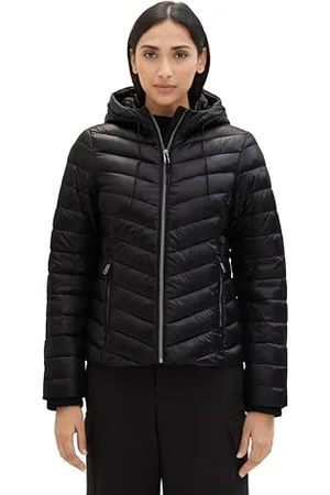 TOM TAILOR Damen Lightweight Steppjacke mit Kapuze, , L