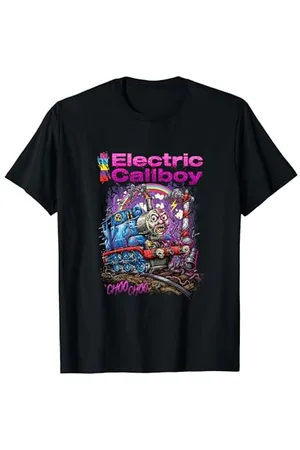 Electric Callboy Choo Choo Cartoon-V-Ausschnitt-Kurzarm T-Shirt Unisex-Erwachsene S