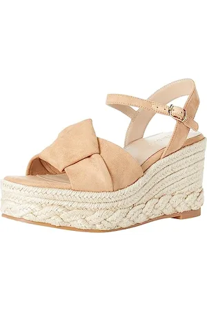 THE DROP Plateau-Espadrille für Damen, Jeremy, Hellbraun , 38 EU