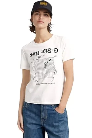G-Star Damen Grid Wave Graphic Top, , XL