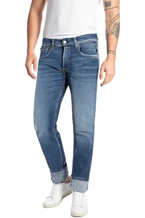 Replay Herren Jeans Grover Straight-Fit Bio, Medium Blue 009 (Blau), 29W / 34L