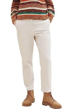 TOM TAILOR Damen 1039904 Basic Chino Hose, 16339-clouds Grey, 46/28