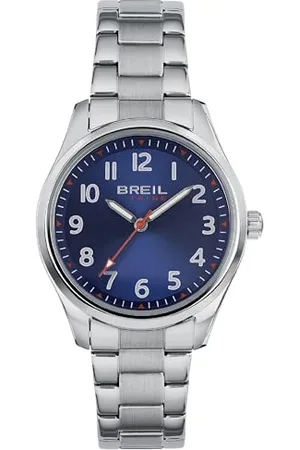Breil Uhr Beginning Ziffernblatt BLAU Bewegung NUR Zeit Quartz e Bracelet Stahl Silber EW0622