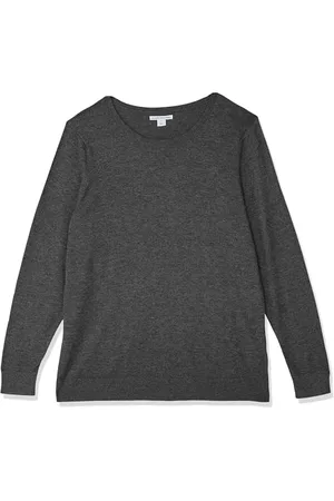 Amazon Damen Leichter, Langärmeliger Pullover Mit Rundhalsausschnitt (Erhältlich in Übergröße), , S