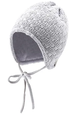 Sterntaler Strickmütze mit Schleifen Muster - Mädchen Beanie, gefüttert mit weichem Baumwollfleece - Winter Babymütze mit Ohrenklappen und Bindeband - , 41