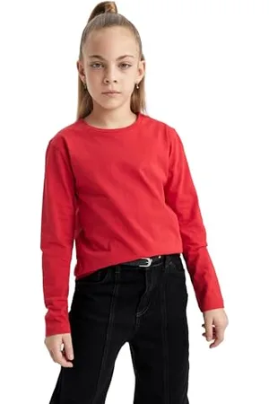 DeFacto Mädchen Langarmshirt - Vielseitige Auswahl an Langarmshirts Kinder - Langarmbodys und Longsleeve für Mädchen
