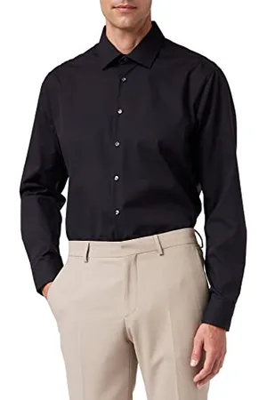 Seidensticker Herren Business Hemd - Shaped Fit - Bügelfrei - Kent-Kragen - Langarm - 100% Baumwolle, ( 39), 43 EU