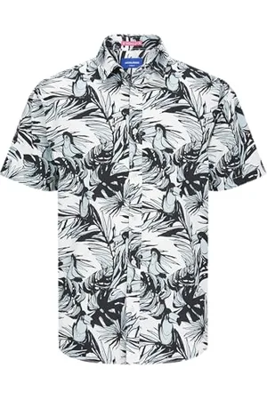 JACK&JONES JUNIOR Jungen JORJOSHUA Aruba AOP Shirt SS JNR Kurzarmhemd, , 128 cm