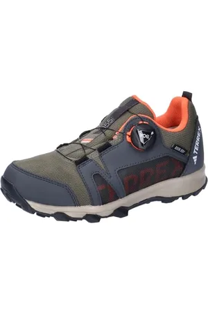 adidas Terrex Agravic BOA RAIN.RDY Trail Running Shoes Trailrunning-Schuhe, Olive strata/orange/Wonder beige, 31 EU