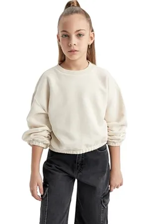 DeFacto Mädchen Sweatshirt - Gemütliche Fleecepullover und Pullover für Kinder - Pullover und Sweatshirts für Mädchen