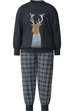 Calida Family & Friends Bündchen-Pyjama Kinder, aus 100% Bio-Baumwolle, mit weichen Rippbündchen an den Abschlüssen