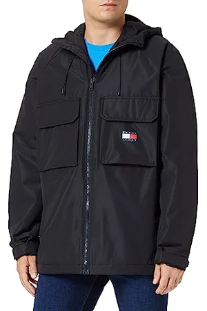 Tommy Hilfiger Herren Jacke Fleece Lined Übergangsjacke, (Black), XL