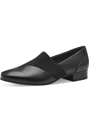 Jana Damen Slipper mit Blockabsatz Vegan, (Black), 39 EU