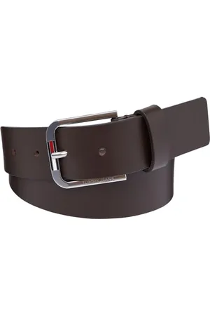 Tommy Hilfiger Herren Gürtel Austin aus Leder, (Dark Brown), 110 cm