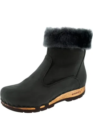 Woody Damen Elke Clog Stiefelette, Nero, 41 EU