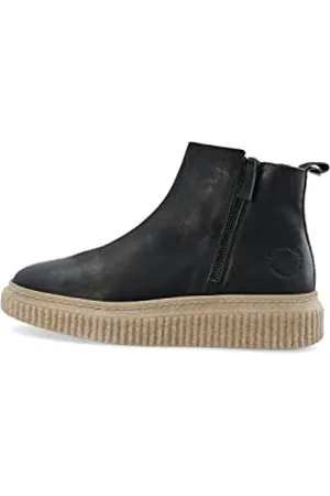 Cashott Damen CASFENJA Double Zip Boot Chelsea-Stiefel, Black, 39 EU