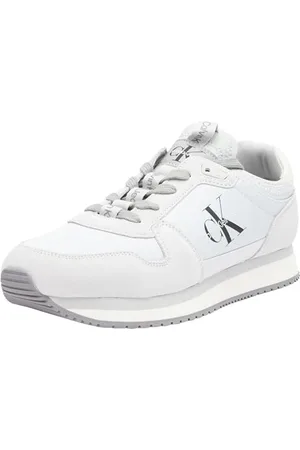 Calvin Klein Jeans Herren Runner Sneaker Runner Sock Laceup Ny-Lth Sportschuhe, Grau (Oyster Mushroom), 40 EU
