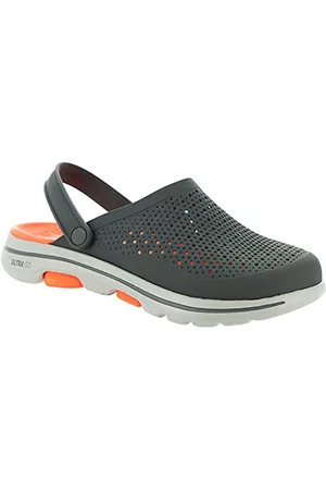 Skechers Herren Go Walk 5 Astonished Hausschuh, Charcoal/Orange, 43 EU