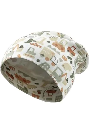 Sterntaler Beanie Bedruckt mit Bagger und Baustellen Fahrzeuge für Jungen - Baby und Kinder Mütze aus warmem Sweat-Stoff - , 49