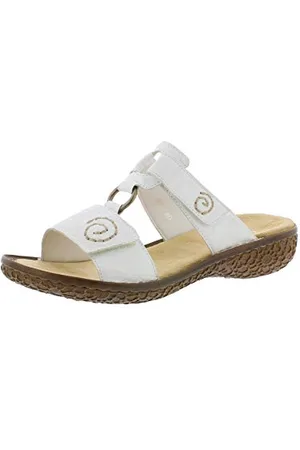 Rieker Damen V69N2 Pantoletten, Weiß (Weiss 80), 42 EU