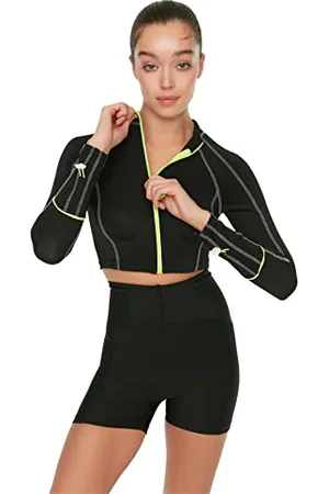 Trendyol Damen Sports Bluse Blouse, Black, S