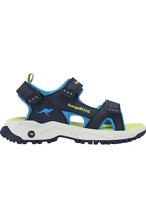 KangaROOS K-AS Ture Sandale, dk Navy/Lime, 34 EU