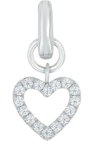 Amor Charm 925 Sterling Silber Damen Charms, mit Zirkonia synth., 1,8 cm, , Herz, Kommt in Schmuck Geschenk Box, 2038516