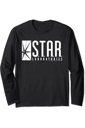 DC Comics Originals Flash Star Labs Logo White Langarmshirt