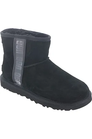 UGG Damen Classic Mini Side Logo II Klassische Stiefel, Black, 36 EU