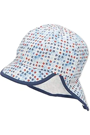 Sterntaler Jungen Schirmmütze mit Nackenschutz Flash Sonnenhut, Weiss, 45