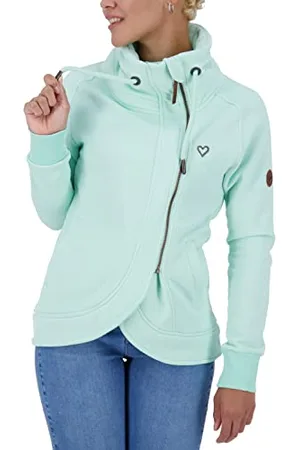 alife kickin ALIFE and Kickin MerylAK A Sweatjacket – Damen Sweatjacke – Kapuzenjacke mit Reißverschluss – Kurze Zipper Jacke für Herbst & Winter S