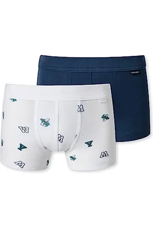 Schiesser Jungen 2 Pack Short mit weichem Bündchen Unterwäsche Feinripp-100% Organic Bio Baumwolle-Größe 140 Boxershorts, , 92 (2er Pack)