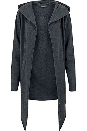 Urban classics Herren Long Hooded Open Edge Cardigan Strickjacke, , L