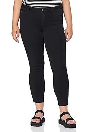 ONLY Damen Carkarla Reg Ankle Zip Jns Black Noos Skinny Jeans, Schwarz, 48 EU