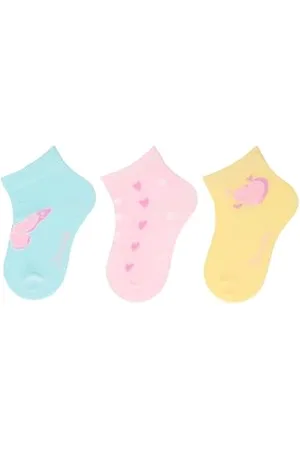 Sterntaler Kurz -Socken 3er Pack Herzen - kurze Kindersocken für Mädchen - Kurzsocken mit Motiven - Socken für Kinder im Set - , 18