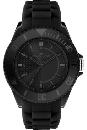 Fynch-Hatton FYNCH HATTON Herren Analog Quarz Uhr mit Silikon Armband FHT-0021-PQ