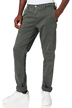 Replay Herren Chino Benni Regular-Fit Hyperflex X-Lite mit Stretch, (Grün), 27W / 30L